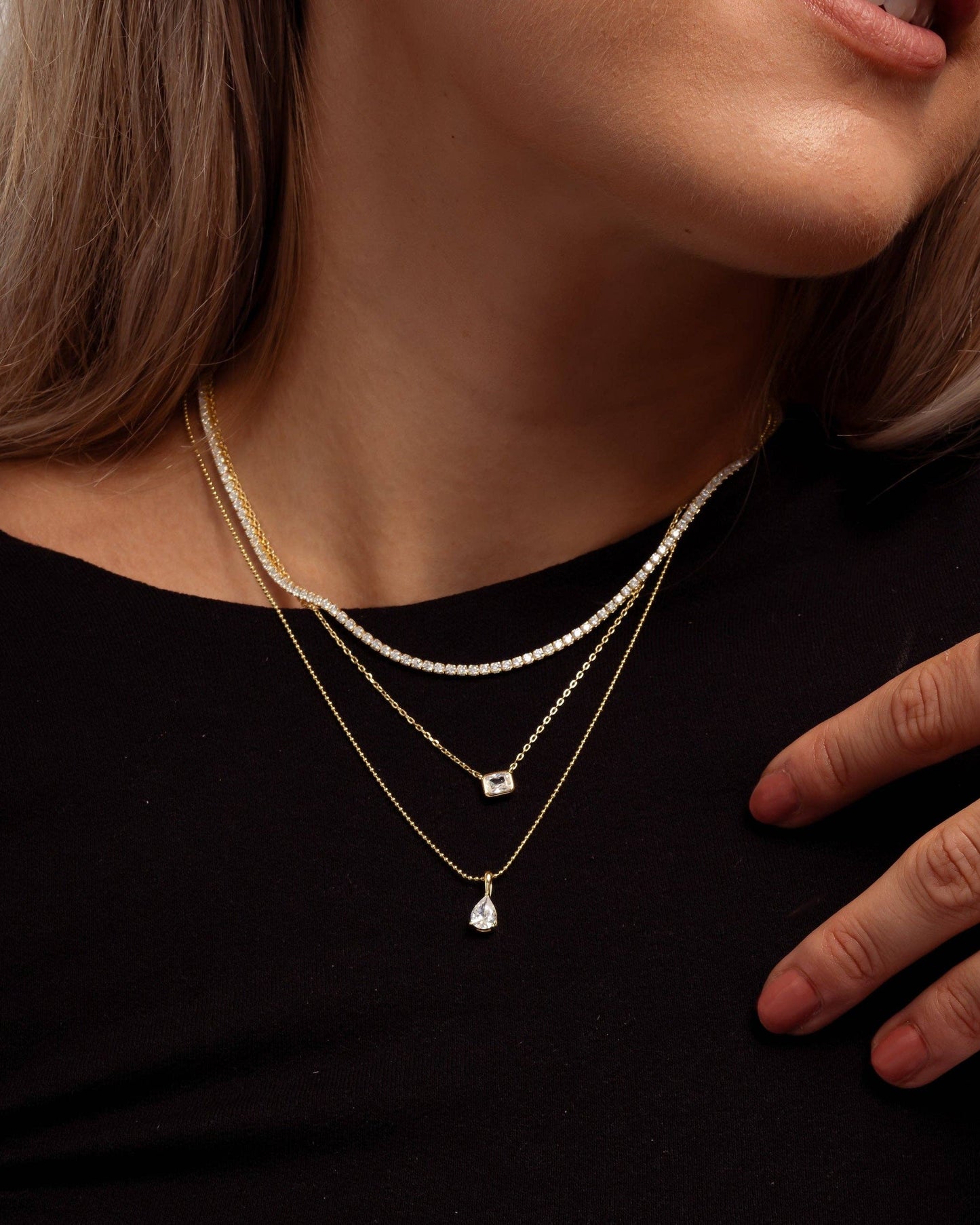 Radiant Bezel Necklace