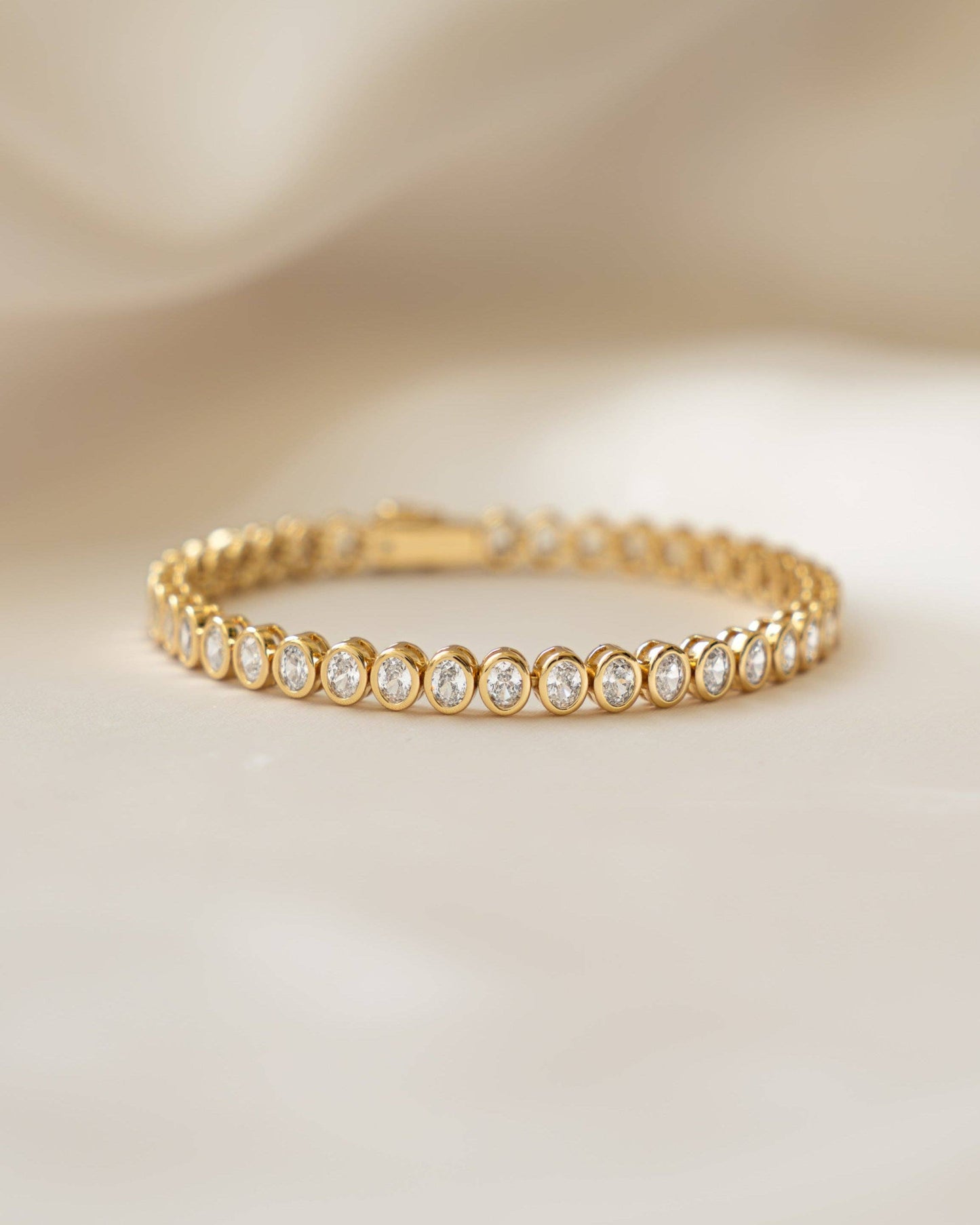 Oval Bezel Tennis Bracelet
