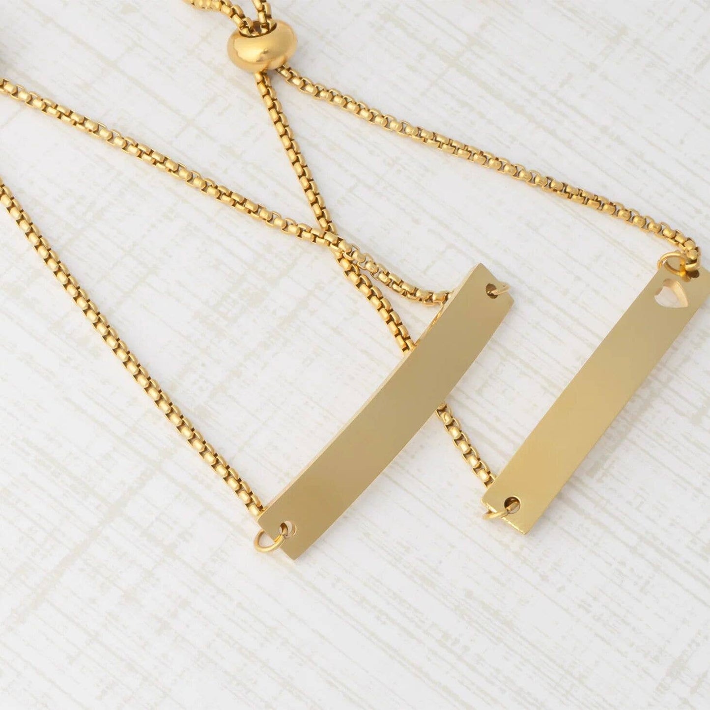 14K Gold Filled PLUS™ Adjustable Curved Blank Bar Bracelet