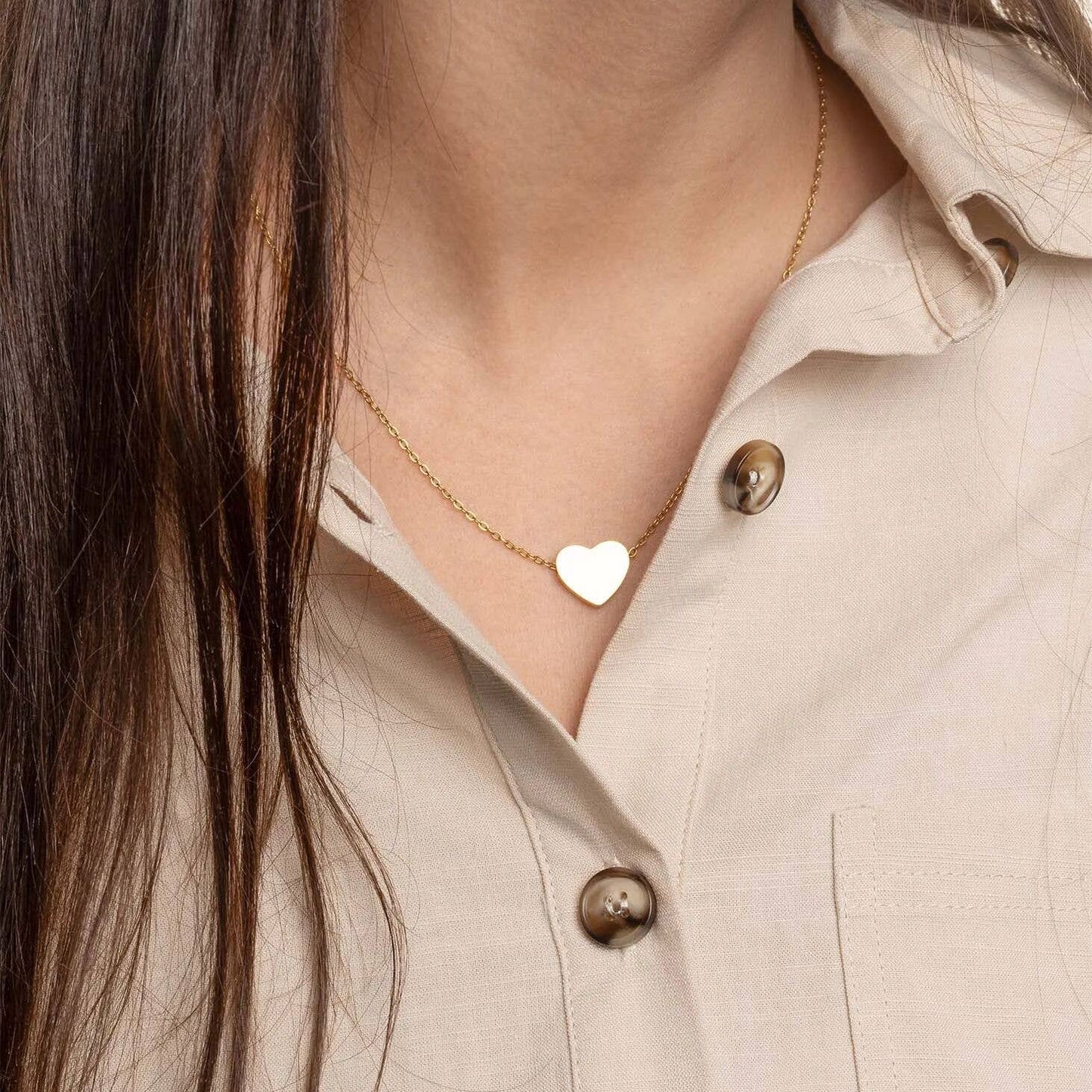 14K Gold Filled PLUS™ Blank Heart Necklace