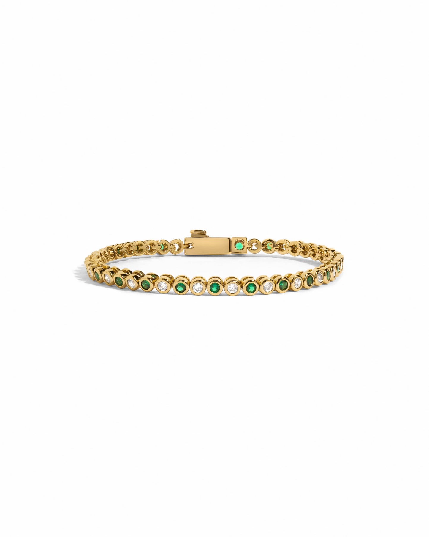 Charlie Emerald & CZ Tennis Bracelet