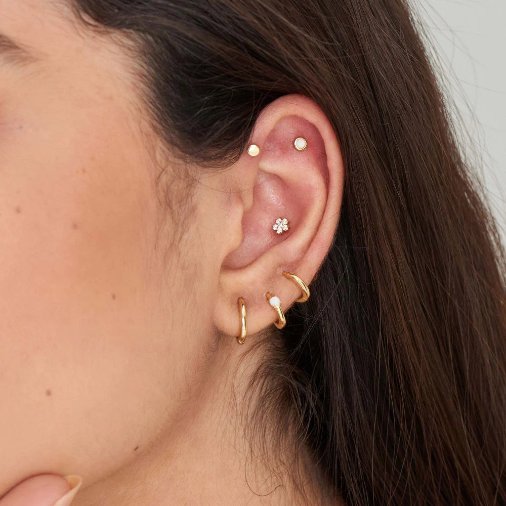 12mm Huggie Hoop Earrings
