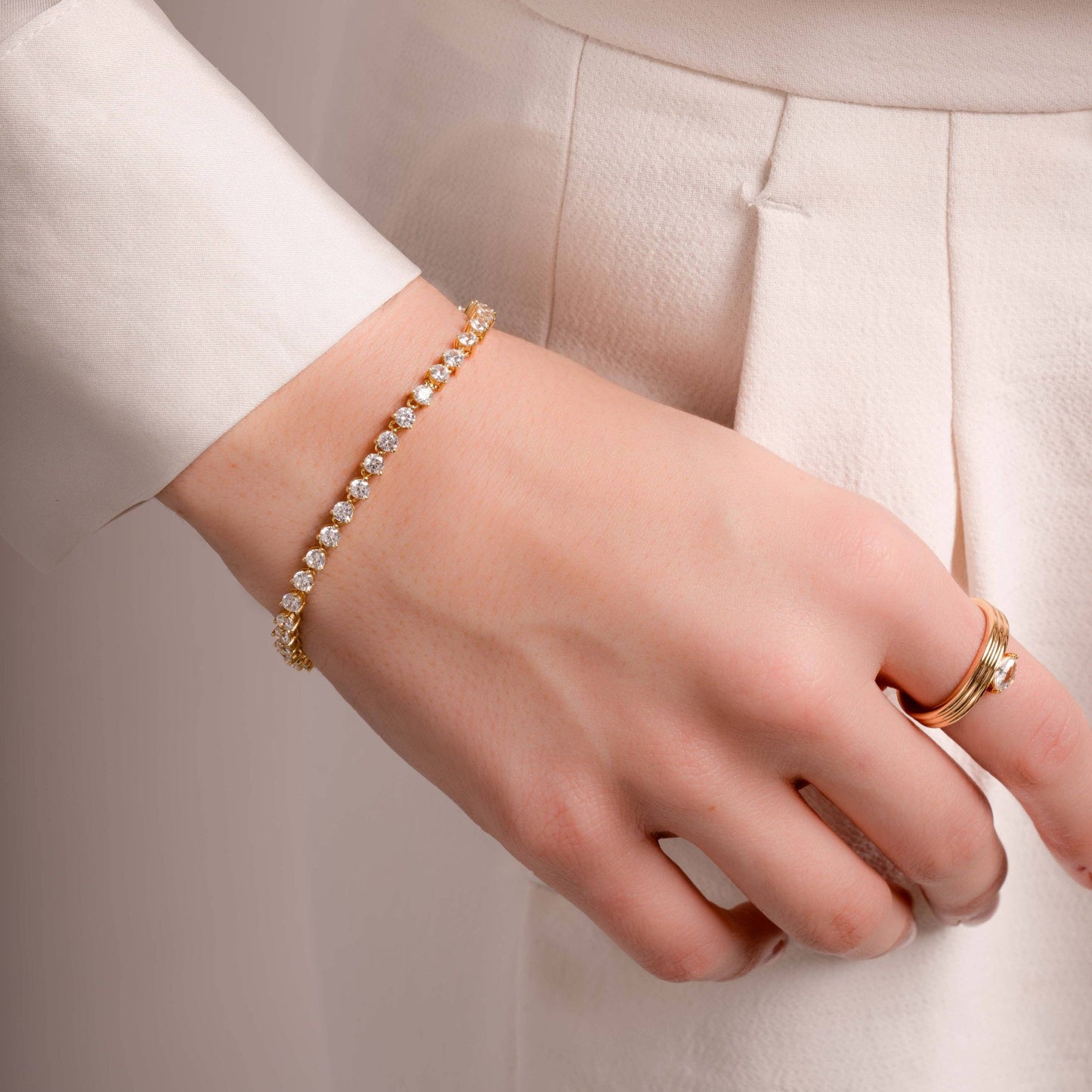 3-Prong Tennis Bracelet