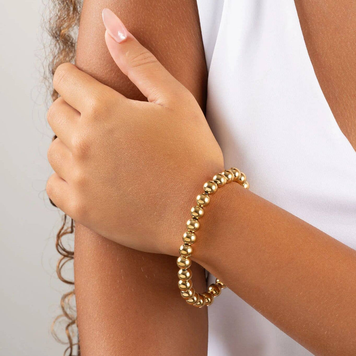 14K Gold Filled PLUS™ Metal Bead Stretch Bracelet