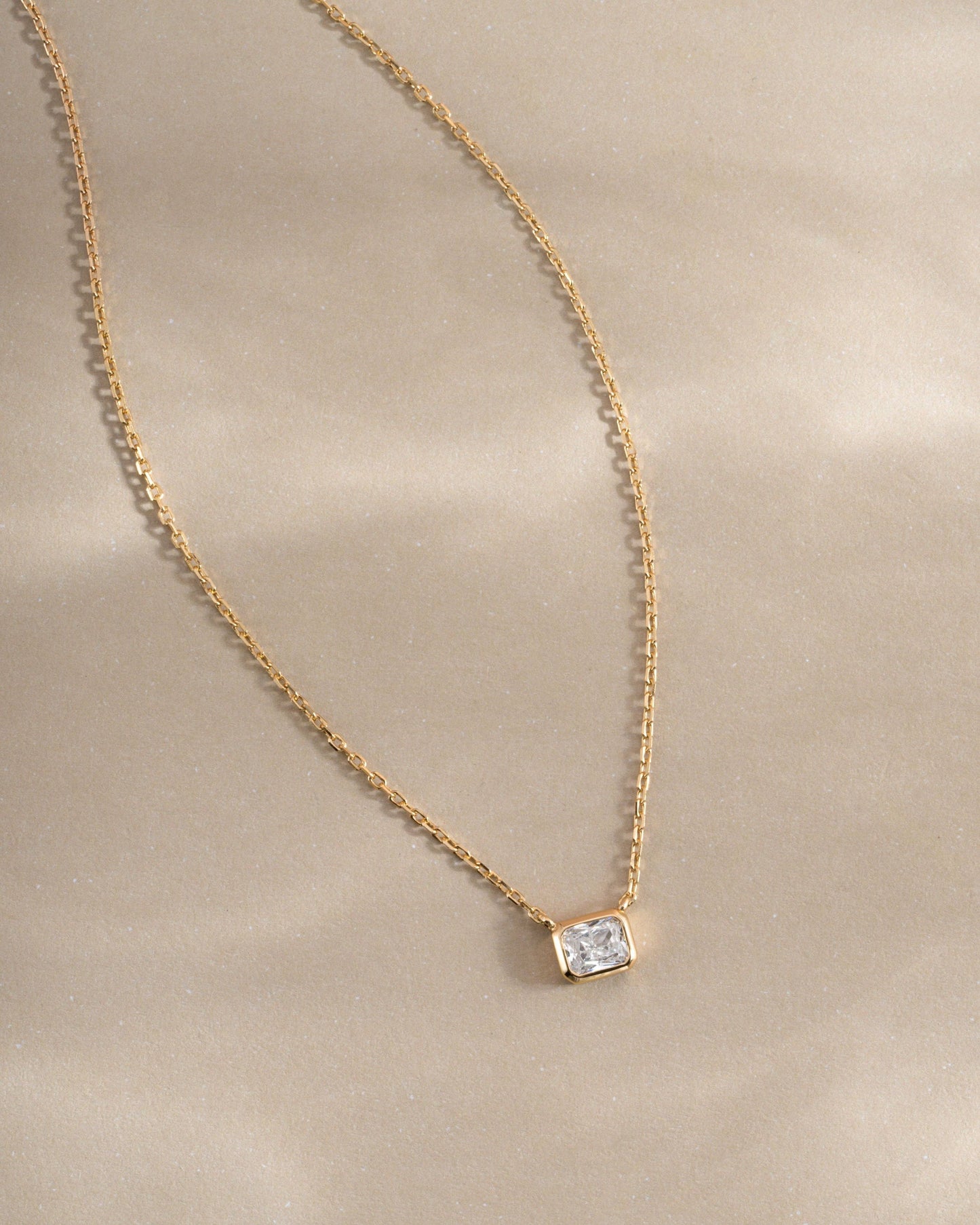 Radiant Bezel Necklace