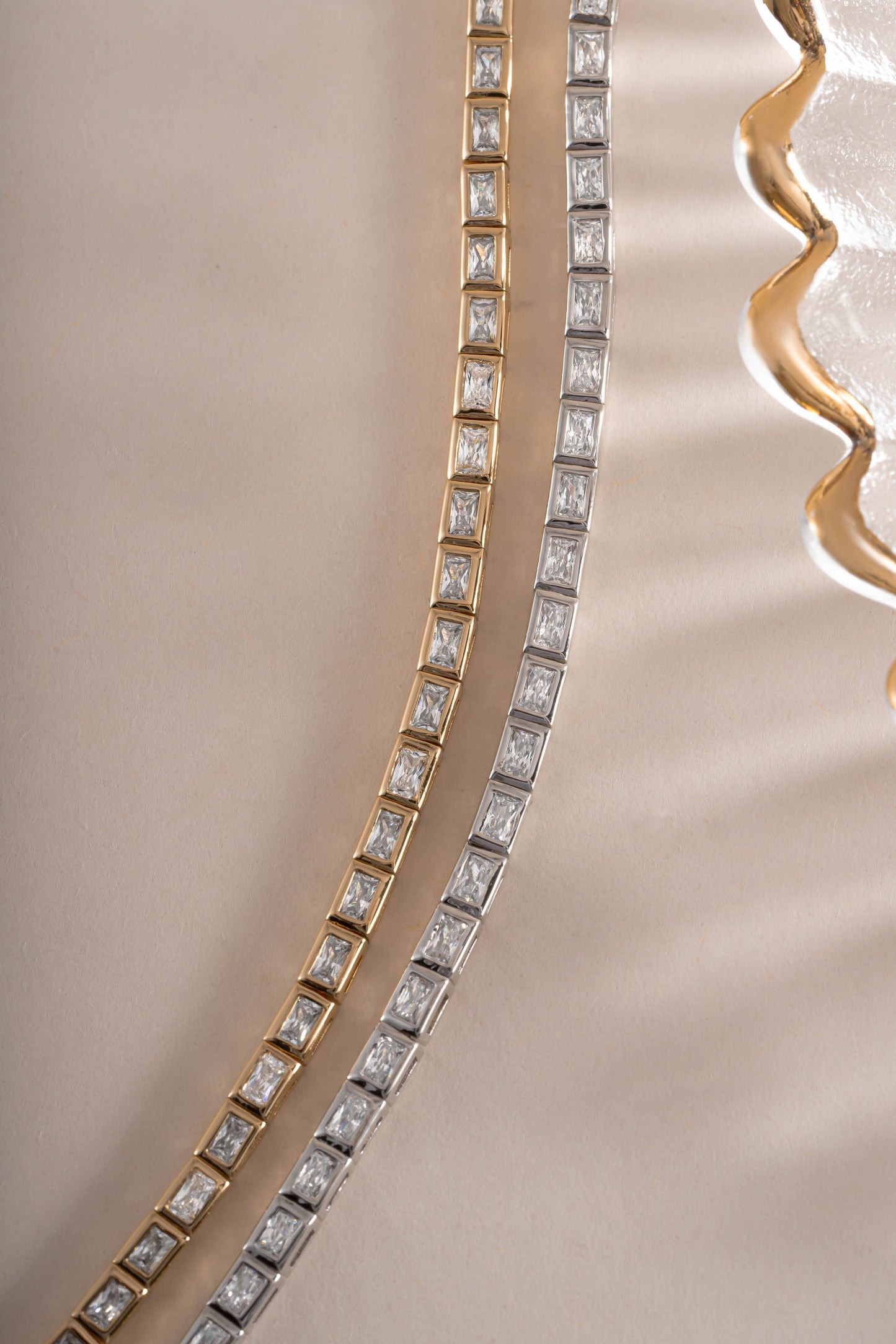 Bezeled Baguette Tennis Bracelet