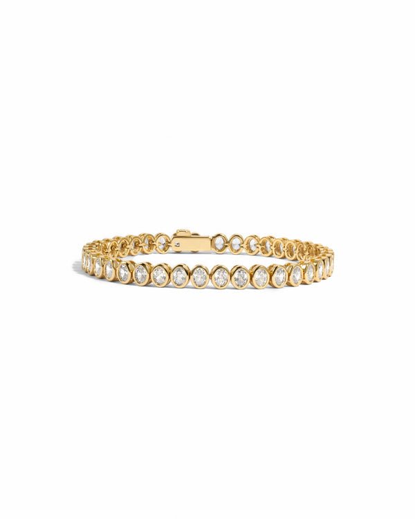 Oval Bezel Tennis Bracelet