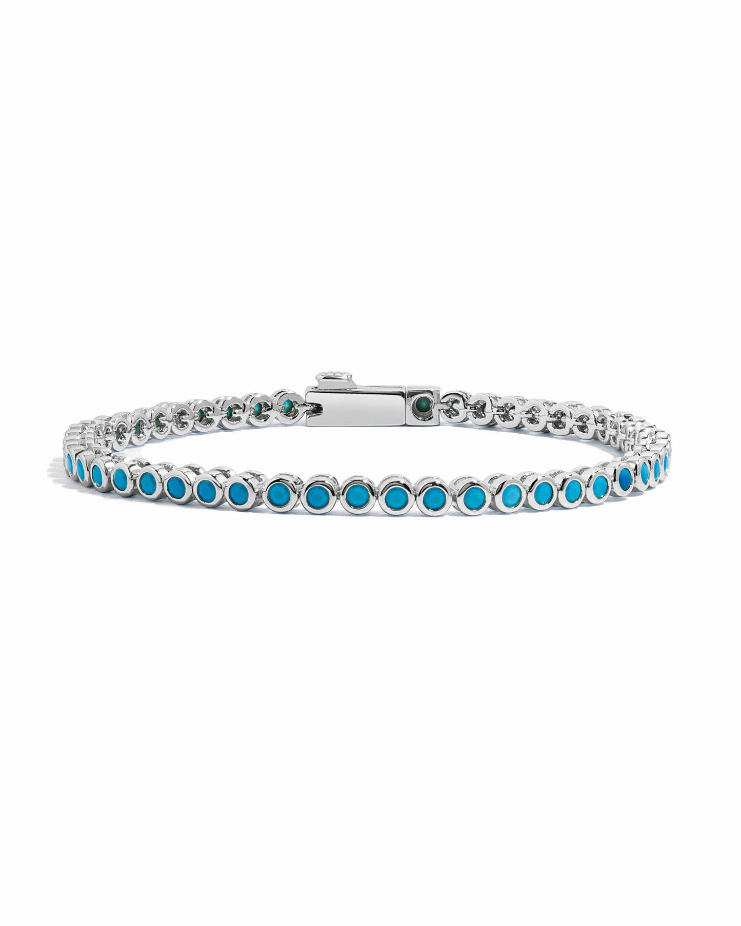 Turquoise Bezel Tennis Bracelet