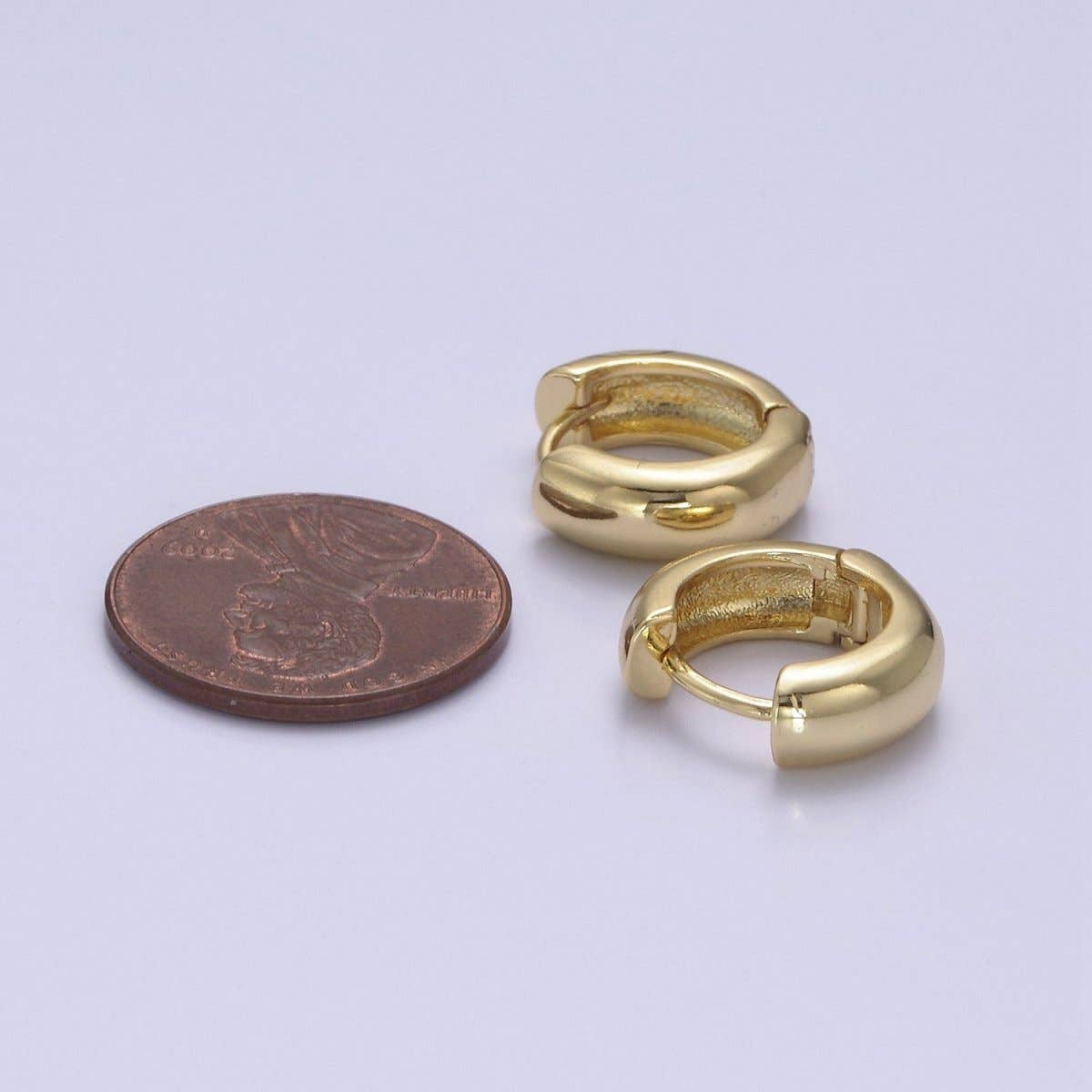 Dainty Hinged Huggie Earrings  Gold Hoop Earrings Perfect Minimalist Look Wholesale Jewelry T-364