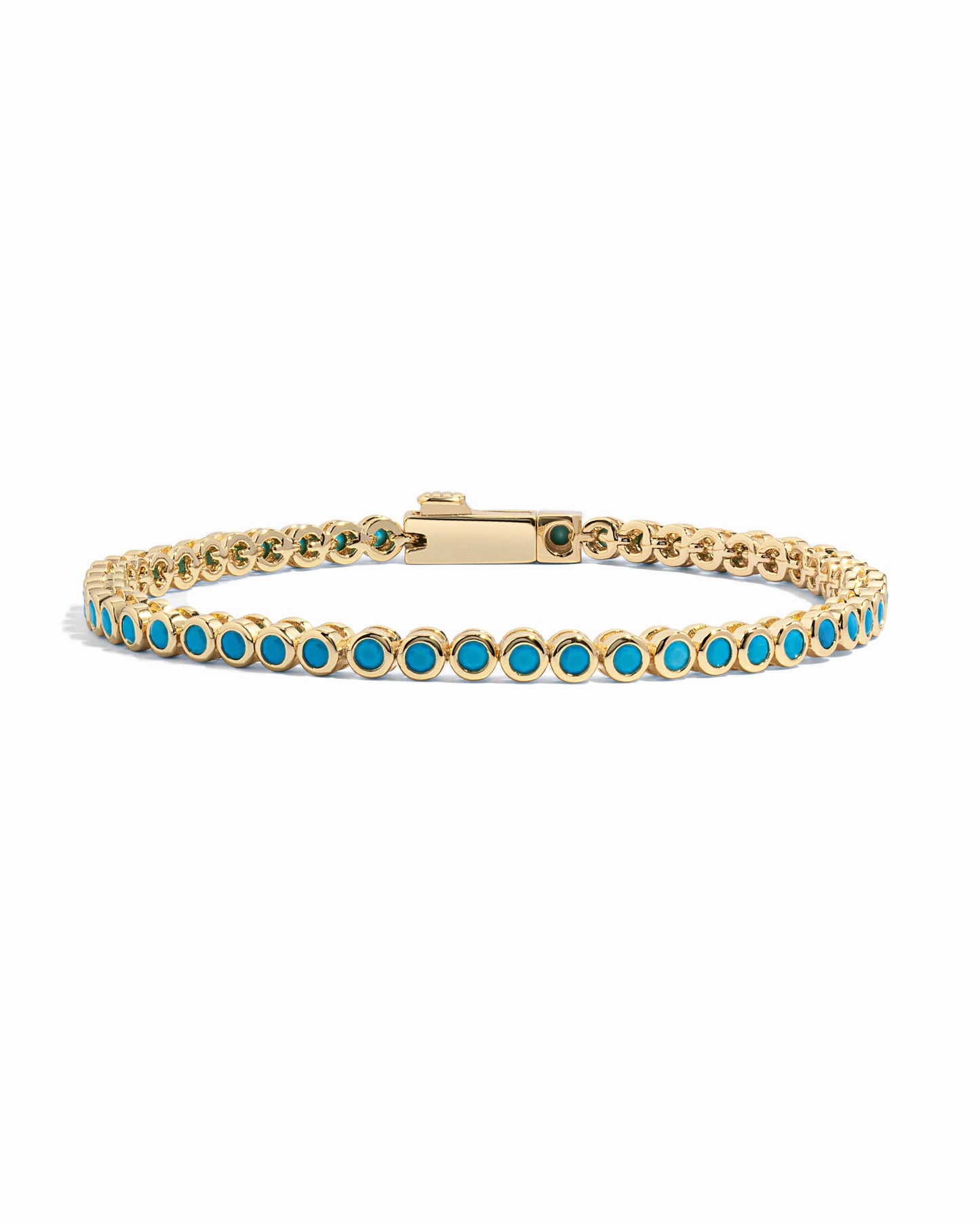 Turquoise Bezel Tennis Bracelet