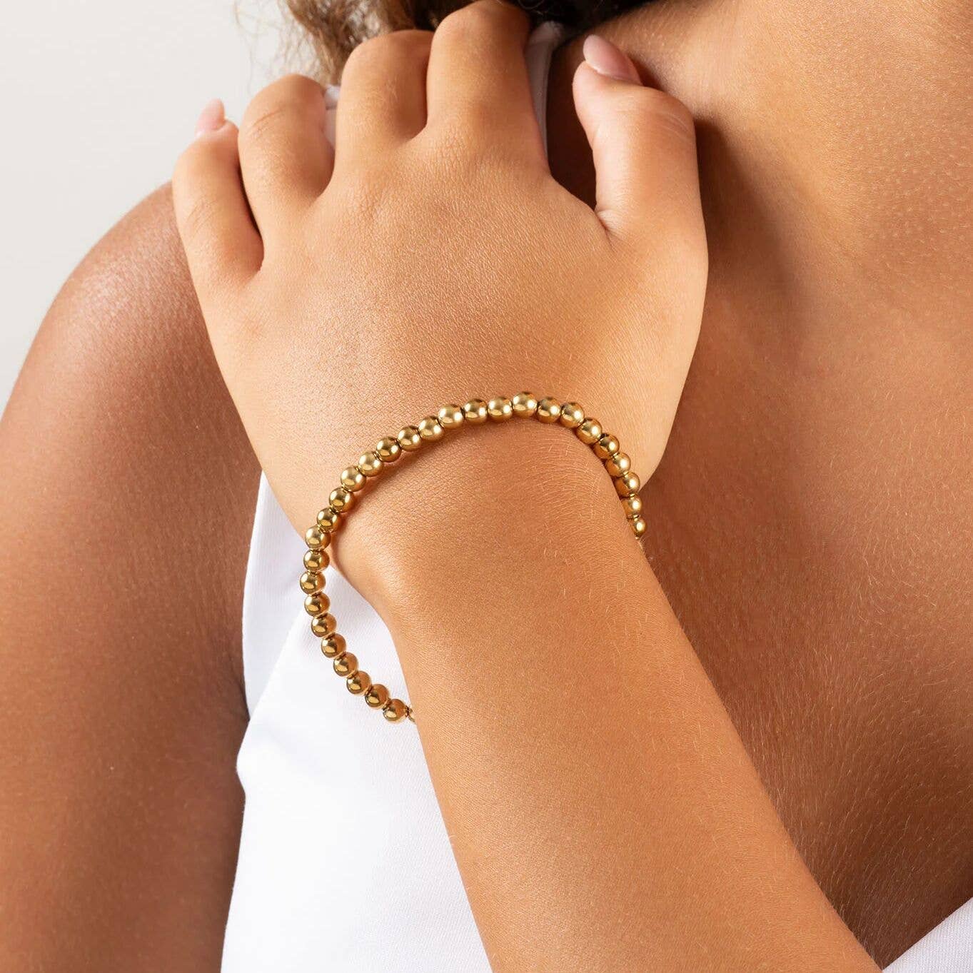 14K Gold Filled PLUS™ Metal Bead Stretch Bracelet