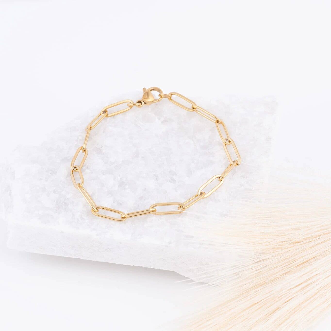 14K Gold Filled Plus™ 4mm Paperclip Chain Bracelet