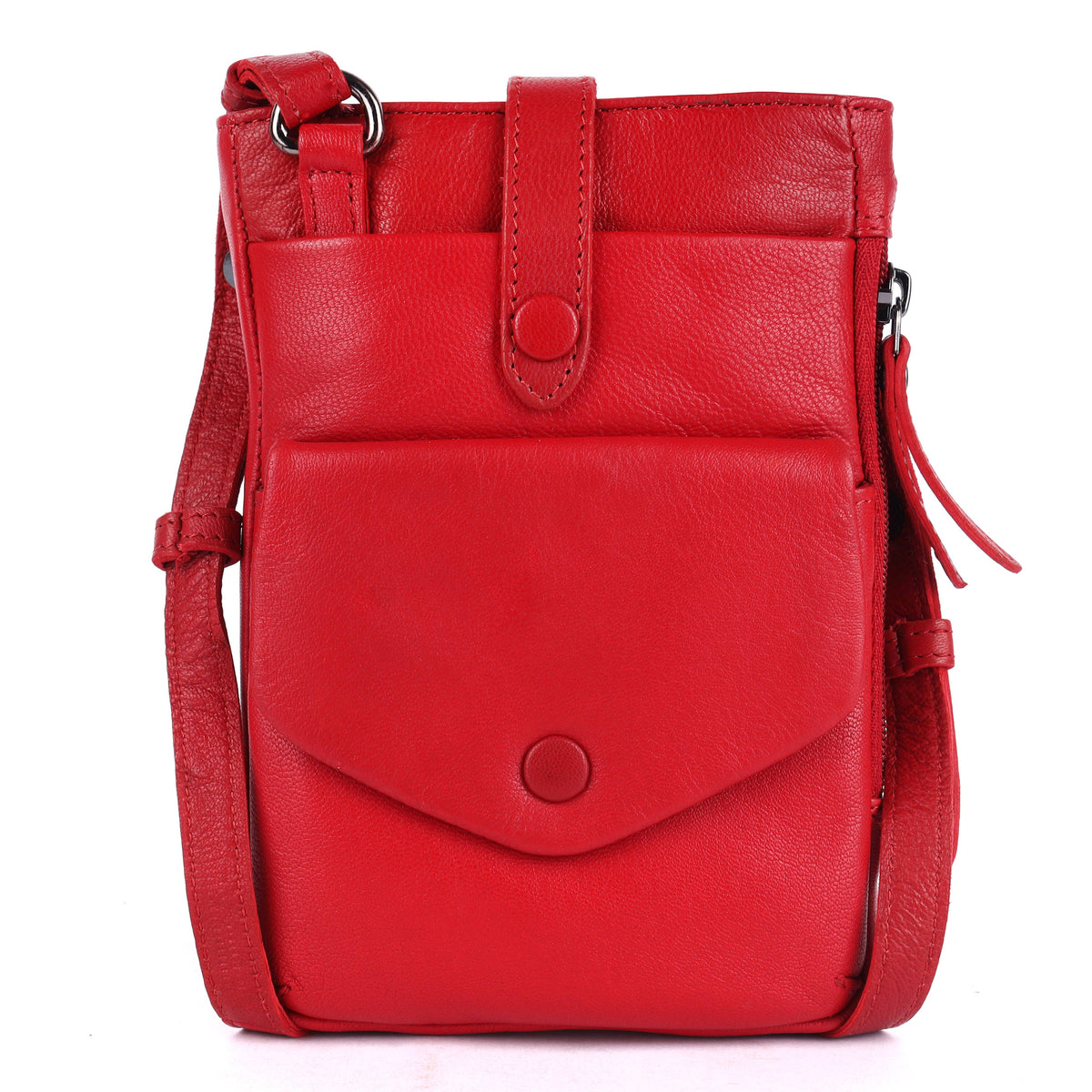 Greenwood Saffron Leather Phone Crossbody Bag